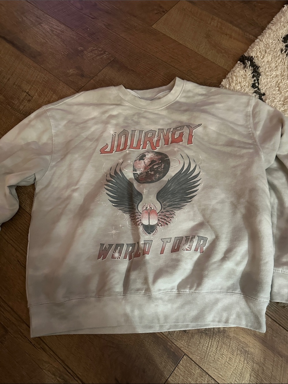 Graphic Journey Crewneck Sweatshirt - Light Gray